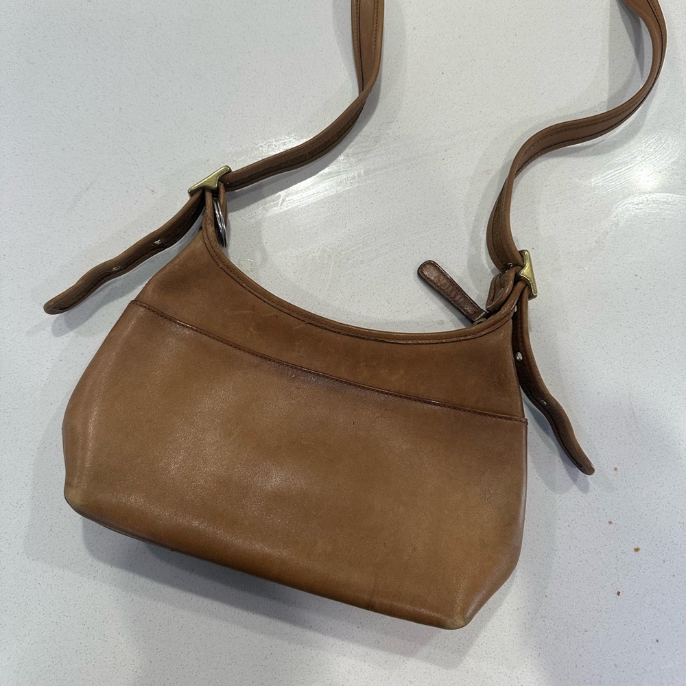 Vintage Coach Crossbody Bag, Tan Leather